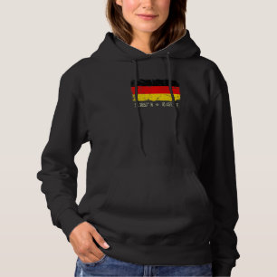 Germany Flag Coordinates Men Women German Heritage Hoodie