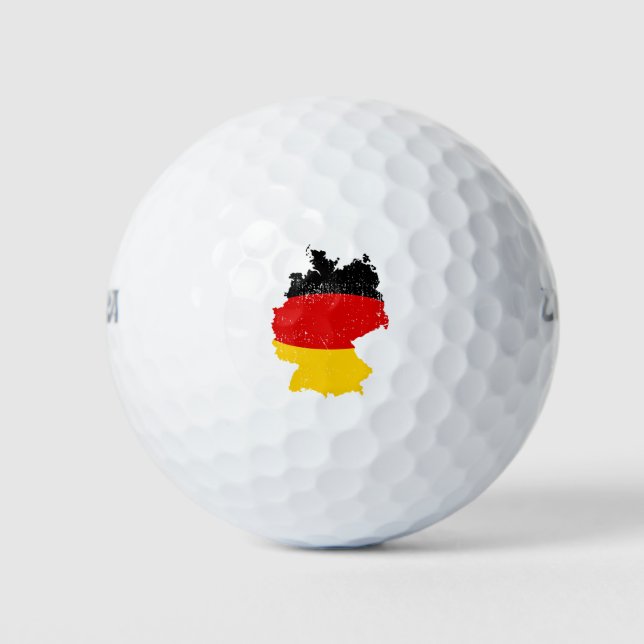 Germany Flag Country Shape Golf Balls (Front)