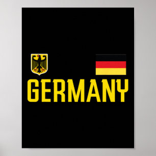 Germany Flag Deutschland Footbyll Soccer Fan Men W Poster