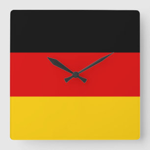 Germany flag - Deutschland Square Wall Clock