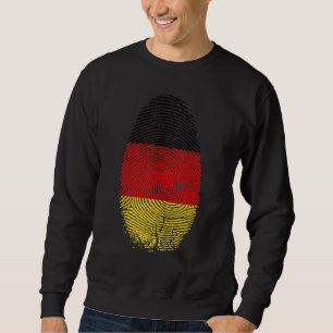 Germany Flag Fingerprint It Is In My Dna  For Germ Sweatshirt