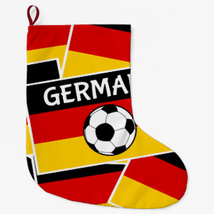 Germany Flag Football Large Christmas Stocking
