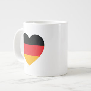 Germany Flag Heart Jumbo Coffee Mug