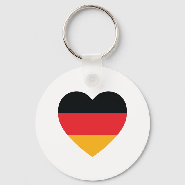 Germany Flag Heart Keychain (Front)