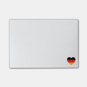 Germany Flag Heart Post-it Notes