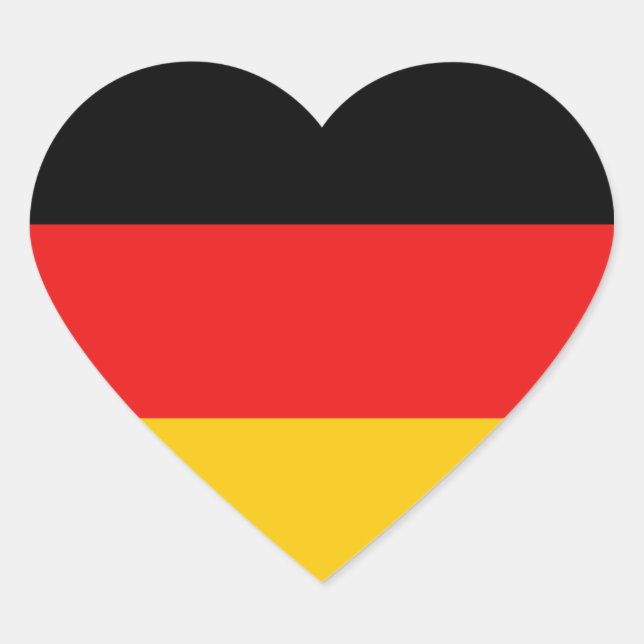 Germany Flag Heart Sticker (Front)