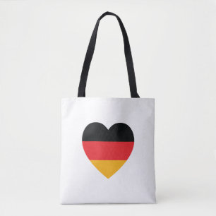 Germany Flag Heart Tote Bag