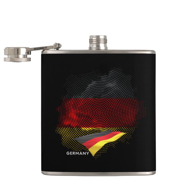 Germany flag hip flask (Opened)