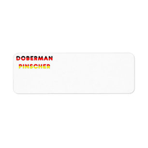 germany-flag in doberman pinscher name return address label