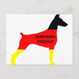 germany-flag in doberman pinscher siol w name.png postcard