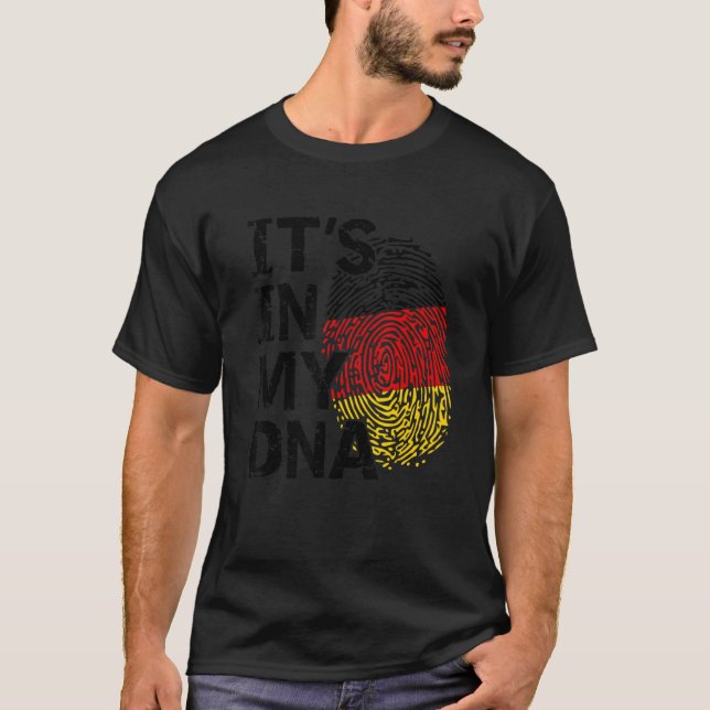 Germany Flag It's In My Dna German Roots Germany T-Shirt (Front)
