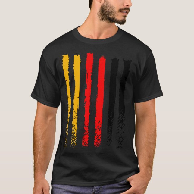 Germany flag love proud german people BACKPRINT T-Shirt (Front)