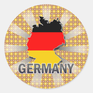 Germany Flag Map 2.0 Classic Round Sticker