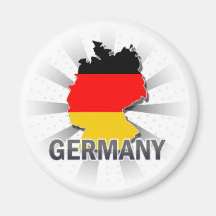 Germany Flag Map 2.0 Magnet