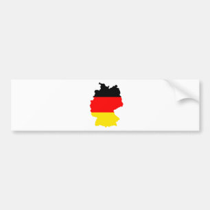 Germany Flag Map full size Bumper Sticker