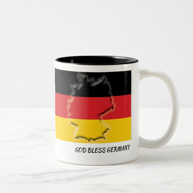 GERMANY FLAG MAP Scripture Customised White Two-Tone Coffee Mug (Right)