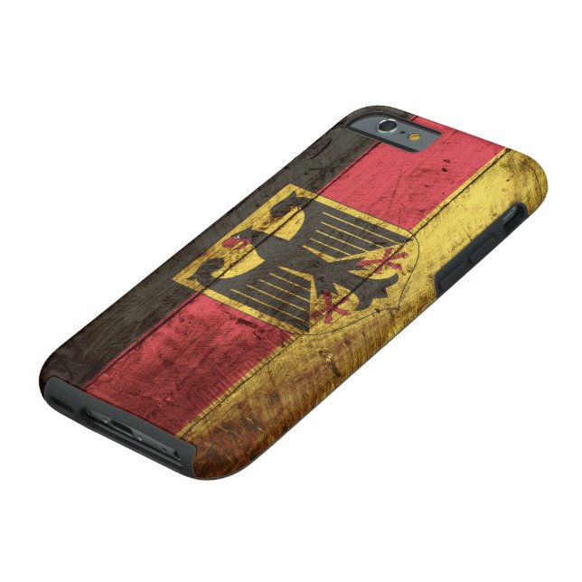 Germany Flag on Old Wood Grain Case-Mate iPhone Case (Top)