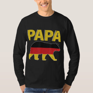 Germany Flag Papa Bear German Dad Father's Day Gif T-Shirt