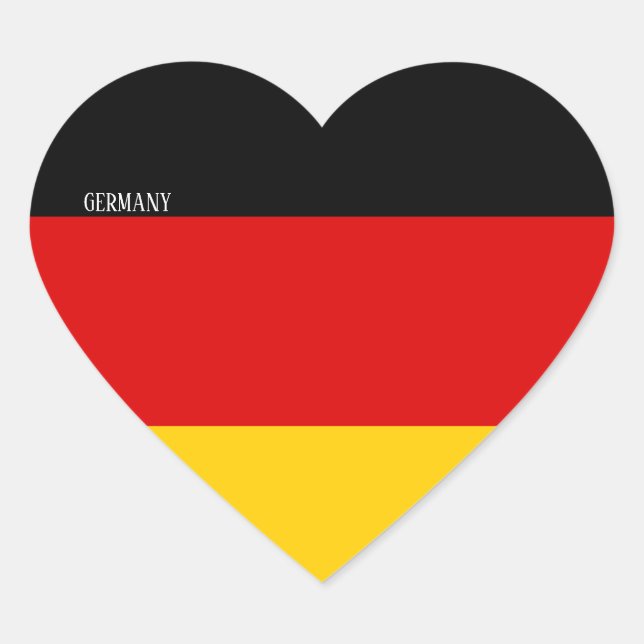 Germany Flag Patriotic Heart Sticker (Front)
