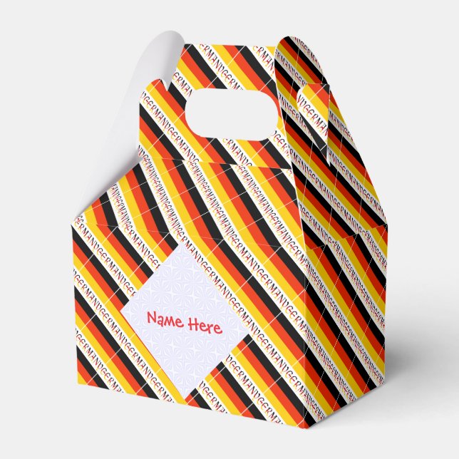 Germany Flag Personalised Gable Favour Box (Front Side)