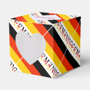 Germany Flag Personalised Heart Favour Box