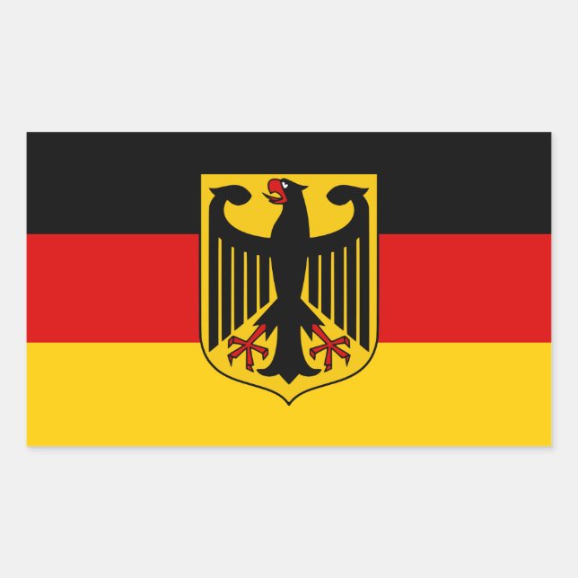 Germany flag quality rectangular sticker (Front)