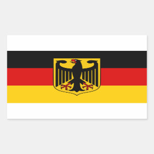 Germany flag quality rectangular sticker