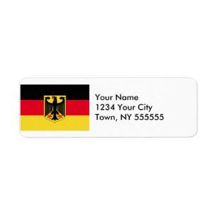 Germany Flag Return Address Label
