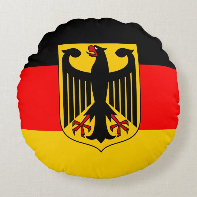 Germany Flag Round Cushion (Front)