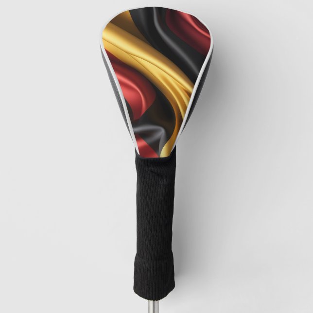 Germany flag silk texture  golf head cover (Front)