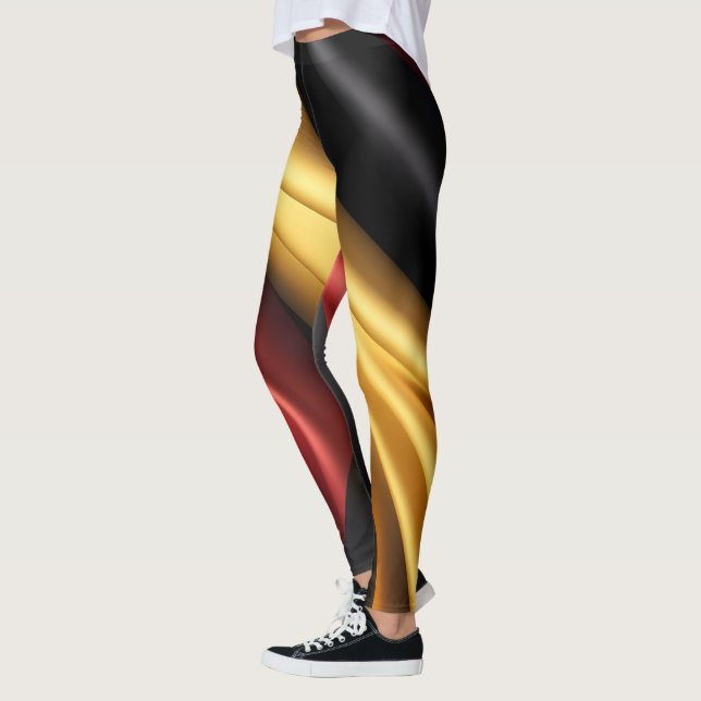 Germany flag silk texture  leggings (Left)