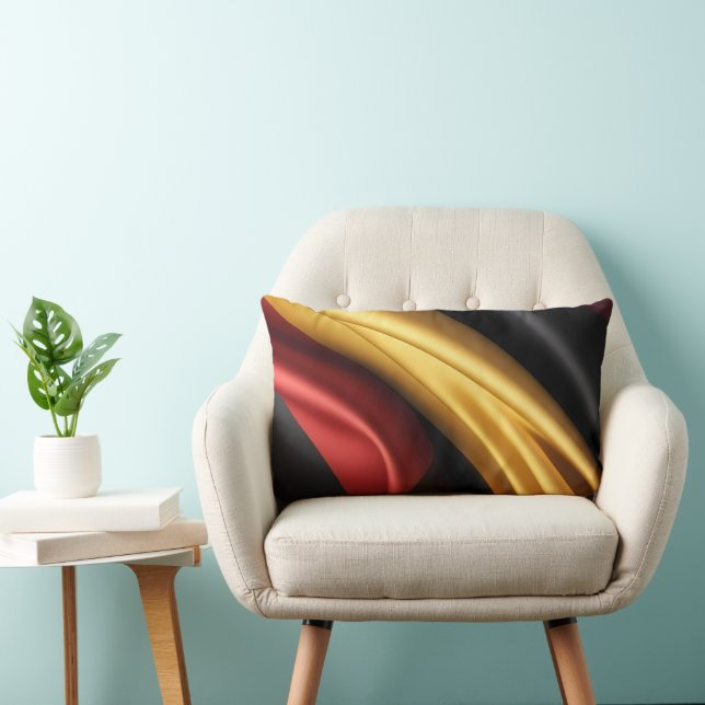 Germany flag silk texture  lumbar cushion (Chair)