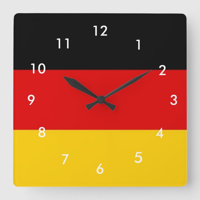 Germany Flag Square Wall Clock (Front)