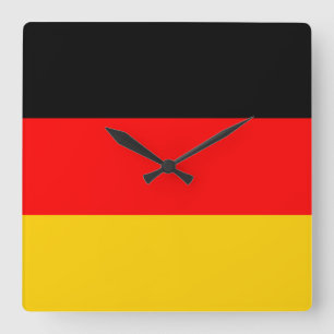Germany Flag Square Wall Clock