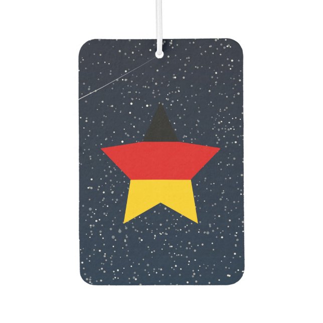 Germany Flag Star In Space Car Air Freshener (Front)