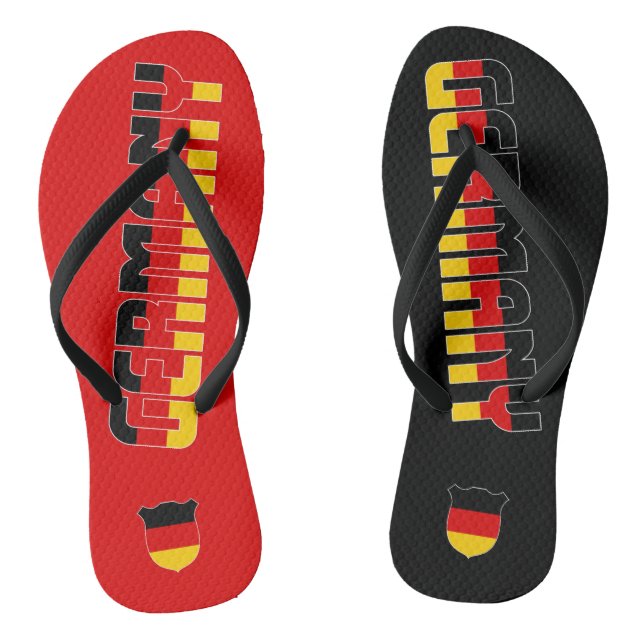 Germany Flag Superb Patriotic Thongs (Footbed)