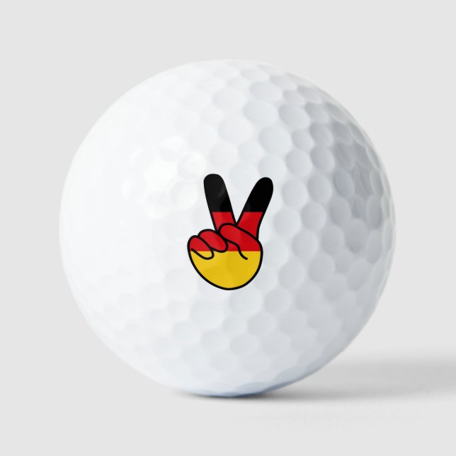 Germany Flag V Sign Golf Balls (Front)