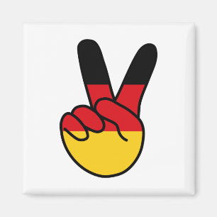 Germany Flag V Sign Magnet