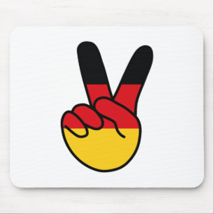 Germany Flag V Sign Mouse Pad