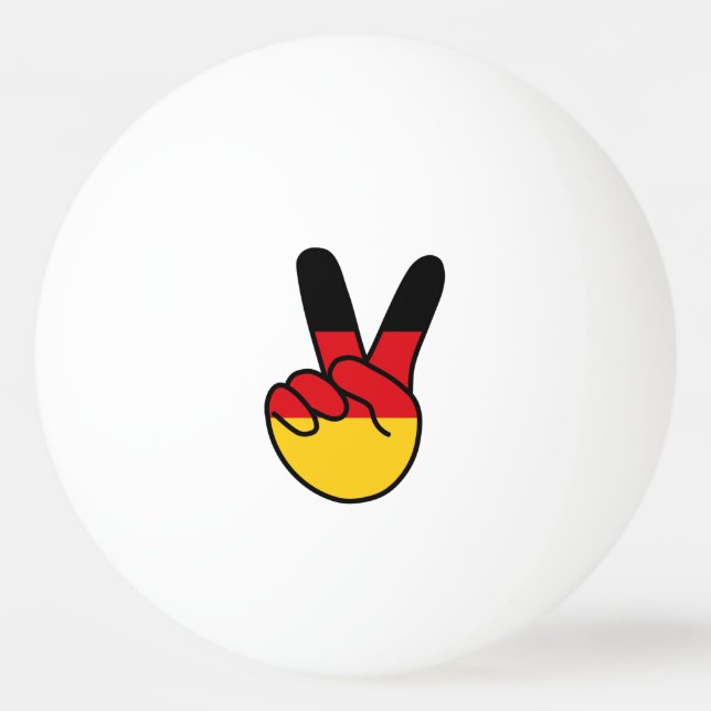 Germany Flag V Sign Ping Pong Ball (Front)