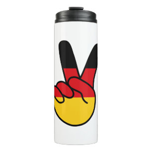 Germany Flag V Sign Thermal Tumbler