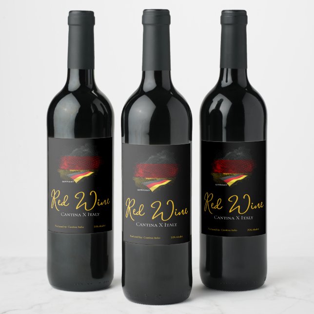 Germany flag wine label (Bottles)