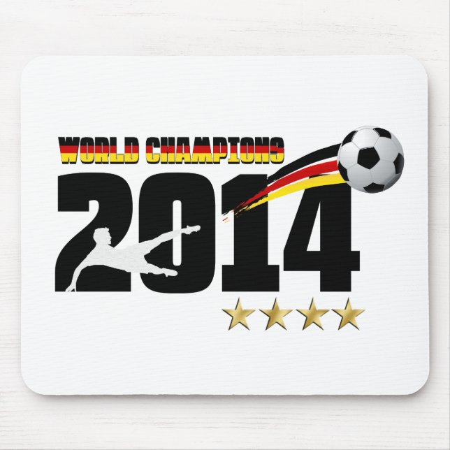 Germany Flag World Champion 2014 Soccer Mouse Pad (Front)