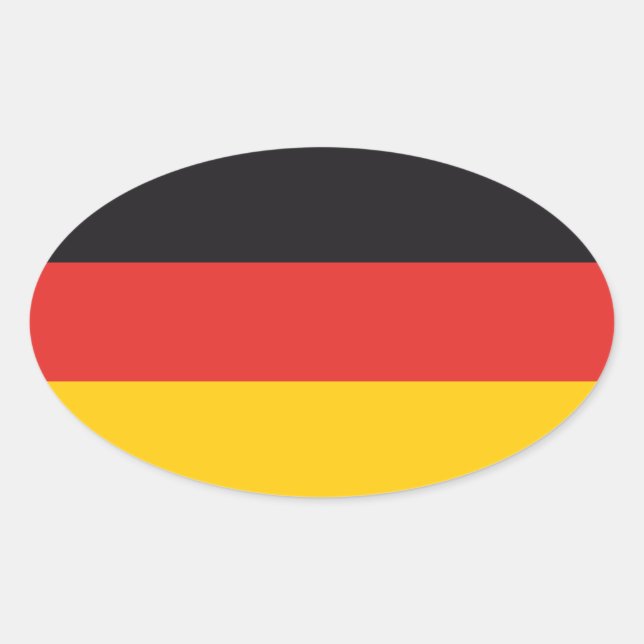 Germany Flag x20 stickers german oval flag (Front)