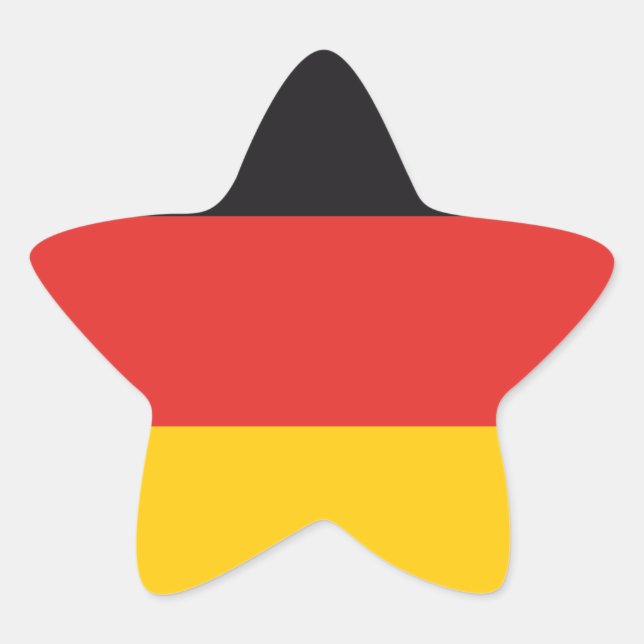 Germany Flag x20 stickers german star shaped flag (Front)