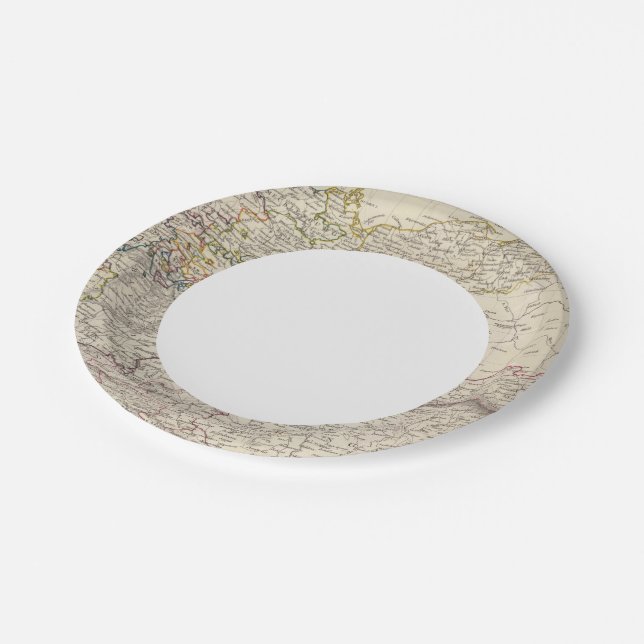 Germany general map paper plate (Angled)