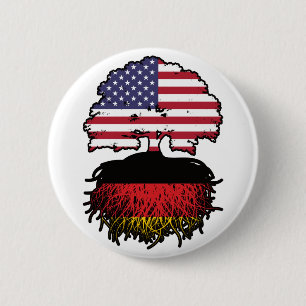 Germany German American USA United States America 6 Cm Round Badge