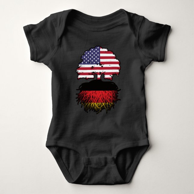 Germany German American USA United States America Baby Bodysuit (Front)
