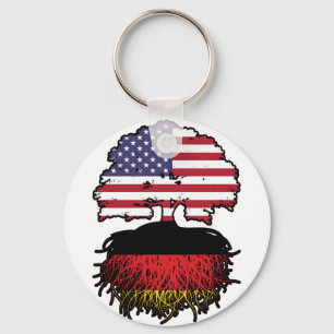 Germany German American USA United States America Key Ring