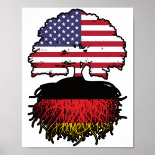 Germany German American USA United States America Poster